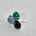 Bijuteria bonita em prata esterlina, atacado Gemstone Bezel Ring Jewelry Suppliers